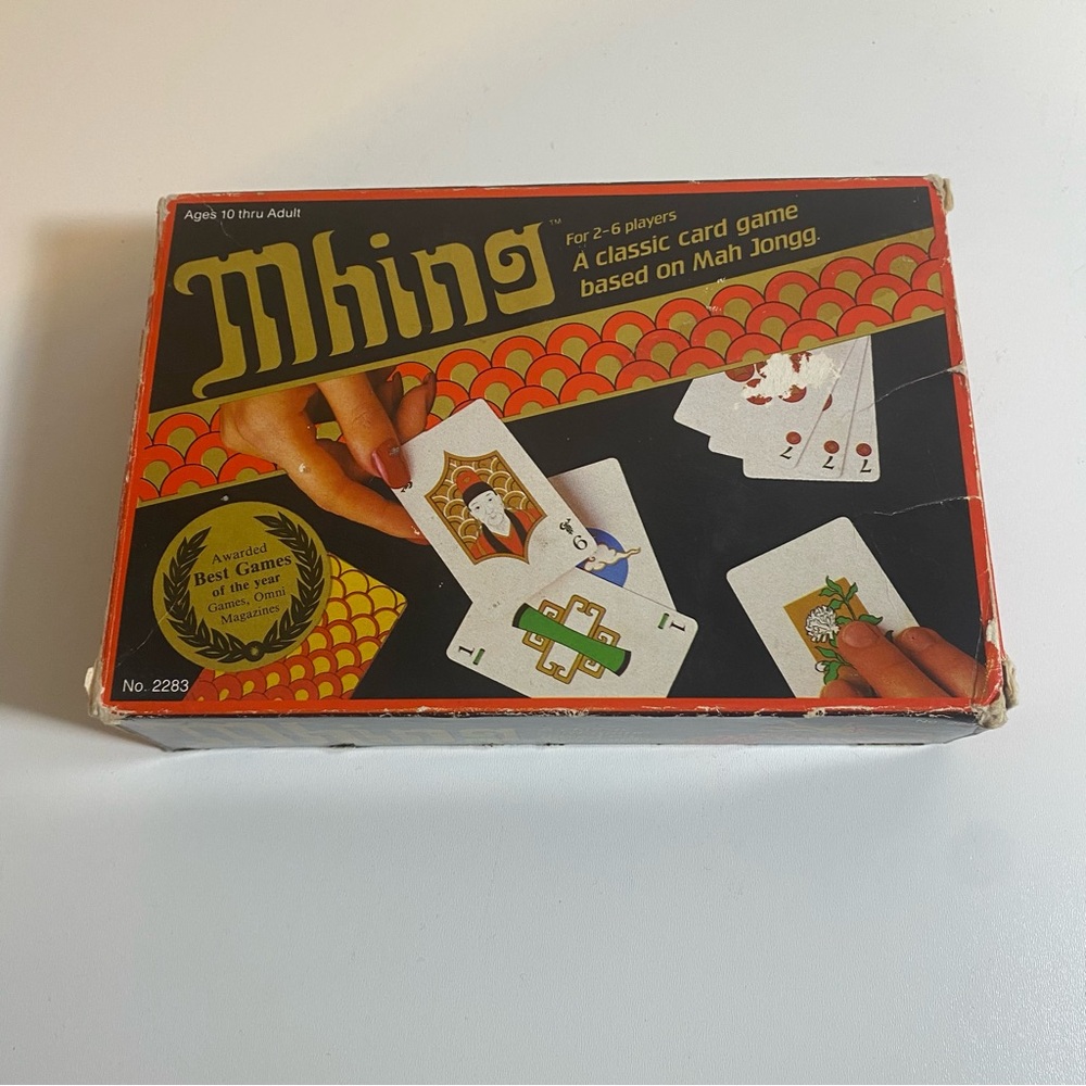Vintage 1983 Suntex Mhing Classic Card Game Based On Mah Jongg Complete Game